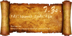 Tölgyesi Zsófia névjegykártya